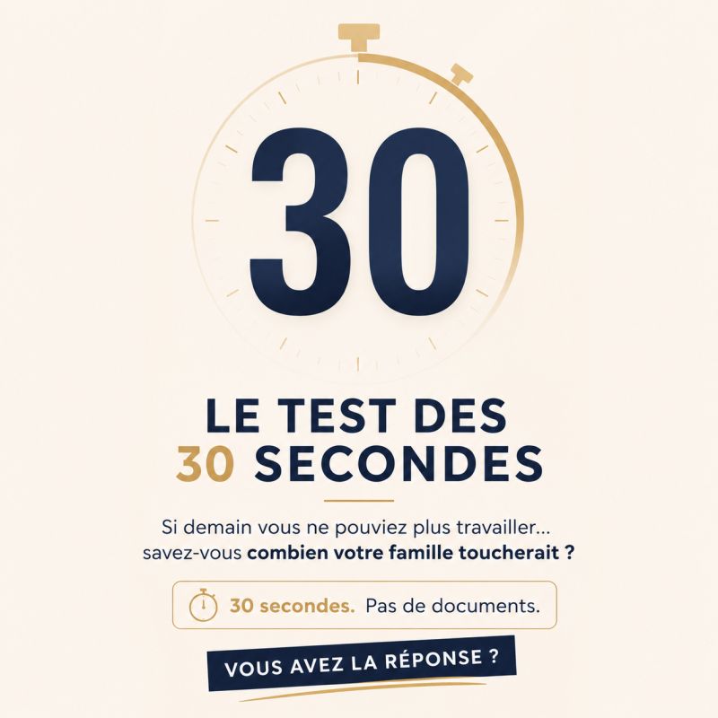 Le test des 30 secondes pour évaluer la protection financière de sa famille